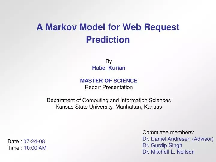 a markov model for web request prediction