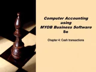 Chapter 4: Cash transactions