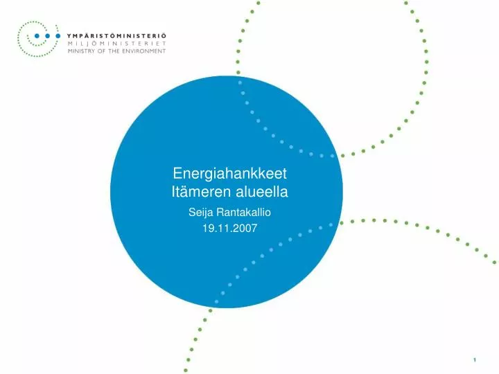 energiahankkeet it meren alueella