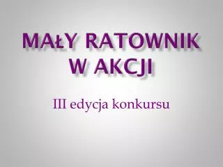 ma y ratownik w akcji
