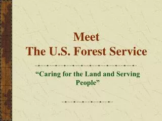 Meet The U.S. Forest Service