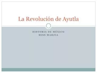 La Revolución de Ayutla