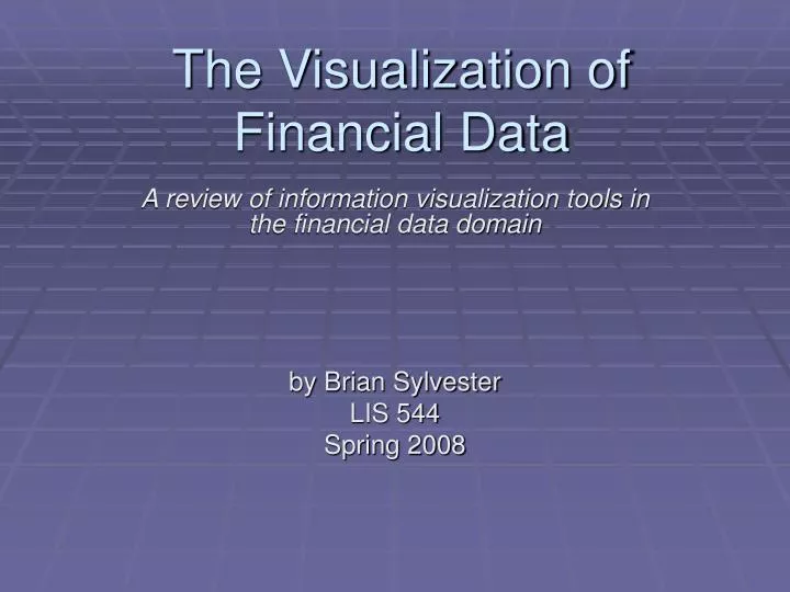 the visualization of financial data