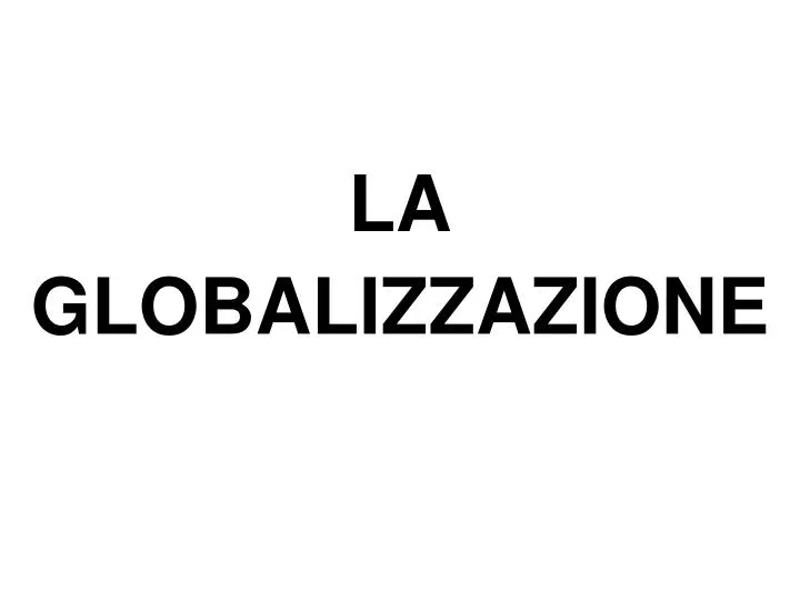 la globalizzazione