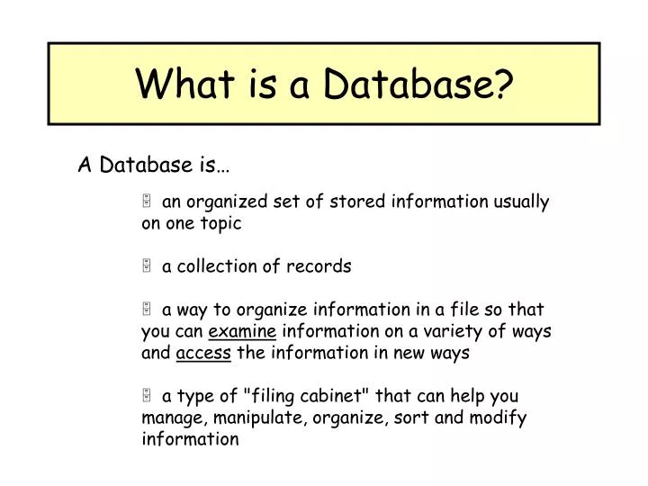 what is a database