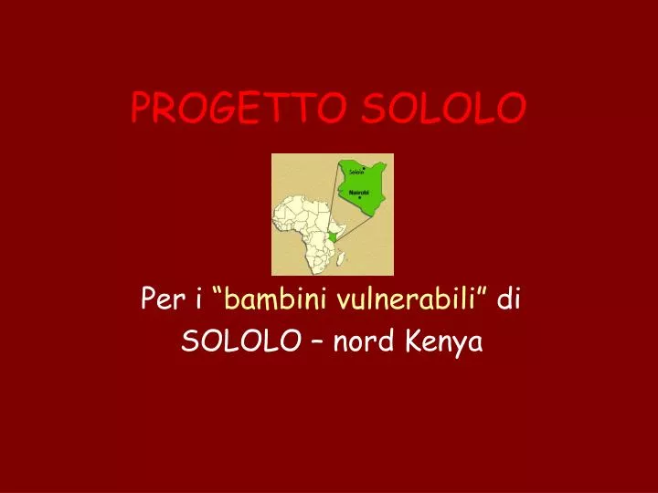 progetto sololo