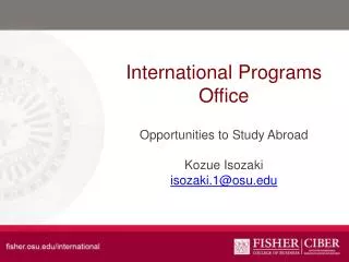 International Programs Office