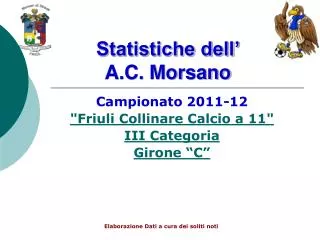 statistiche dell a c morsano