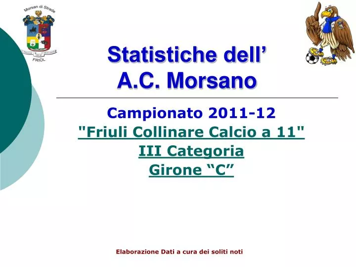 statistiche dell a c morsano