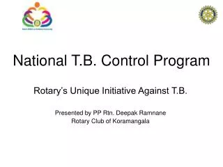 National T.B. Control Program