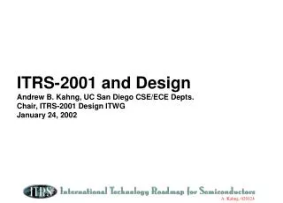 Design ITWG Contributions to ITRS-2001