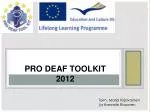 Pro deaf toolkit 2012 - slide 1