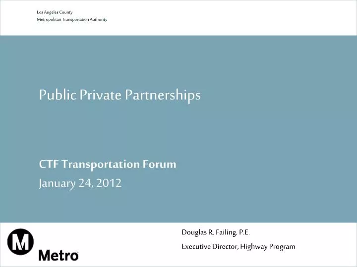 public private partnerships ctf transportation forum january 24 2012