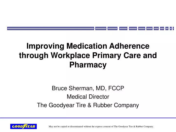 improving medication adherence through workplace primary care and pharmacy