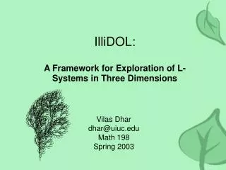 IlliDOL: A Framework for Exploration of L-Systems in Three Dimensions
