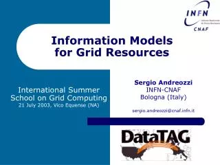 Information Models for Grid Resources
