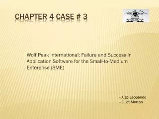 Chapter 4 Case # 3