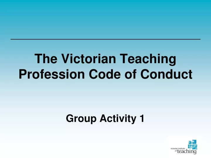 the victorian teaching profession code of conduct