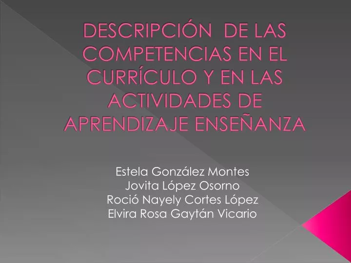 descripci n de las competencias en el curr culo y en las actividades de aprendizaje ense anza