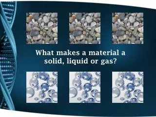 What makes a material a solid, liquid or gas?