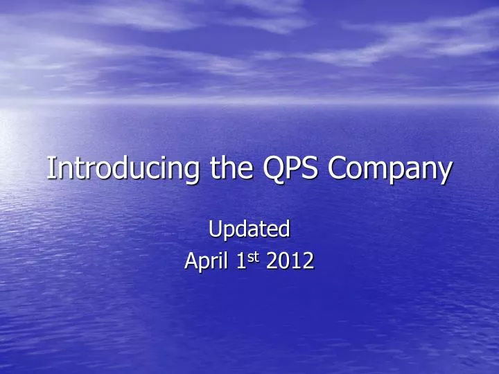 introducing the qps company