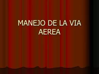 manejo de la via aerea