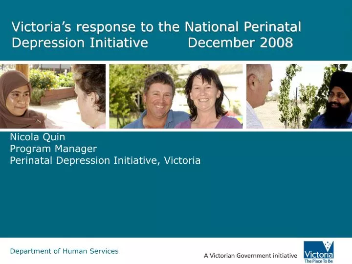 victoria s response to the national perinatal depression initiative december 2008
