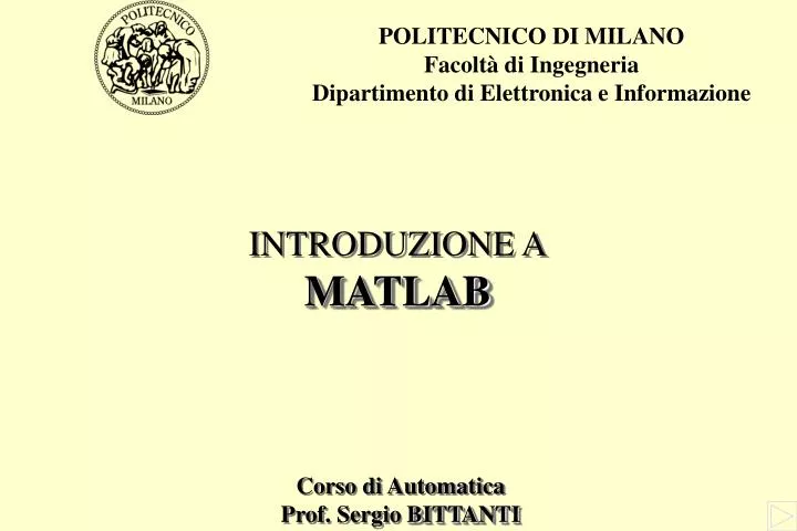 introduzione a matlab