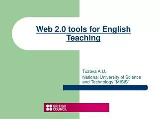 Web 2.0 tools for English T eaching