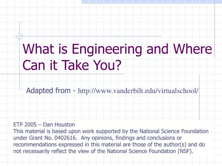 what is engineering and where can it take you