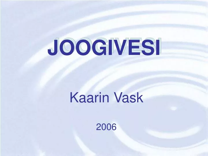 joogivesi