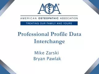 Professional Profile Data Interchange