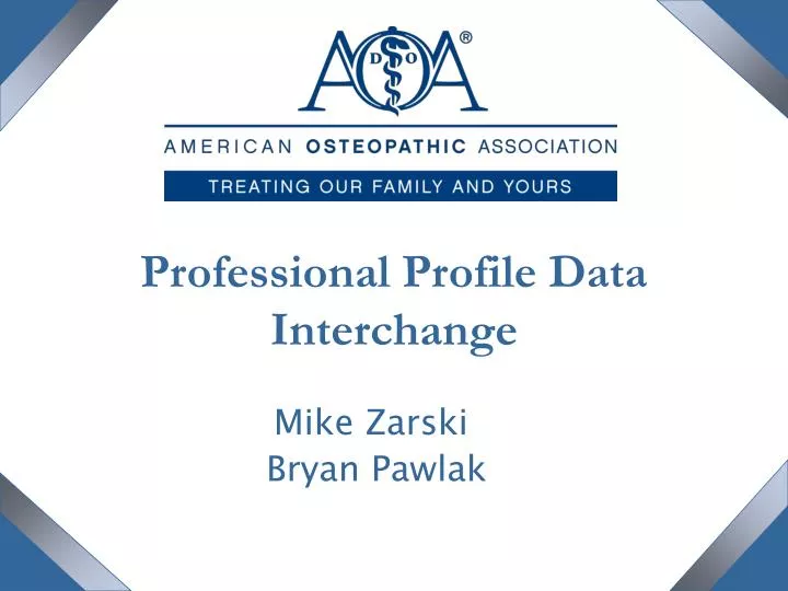professional profile data interchange