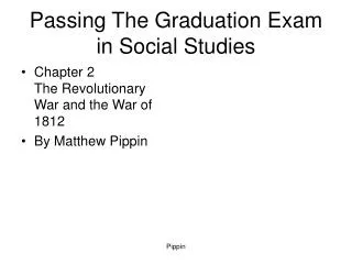 Passing The Graduation Exam in Social Studies