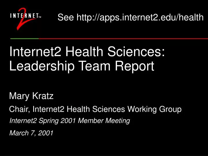 internet2 health sciences leadership team report