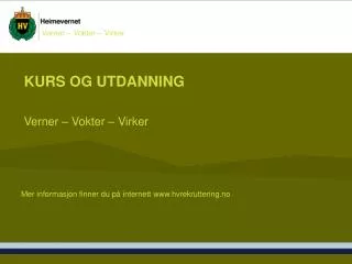 kurs og utdanning
