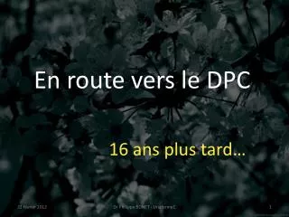 en route vers le dpc