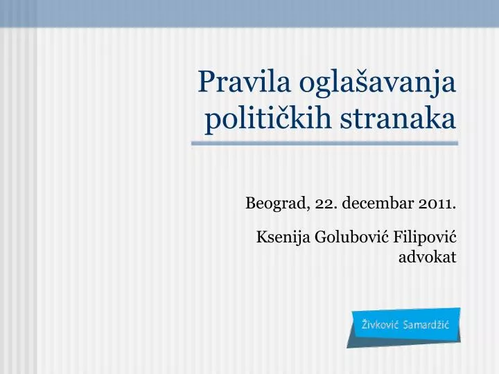 pravila ogla avanja politi kih stranaka