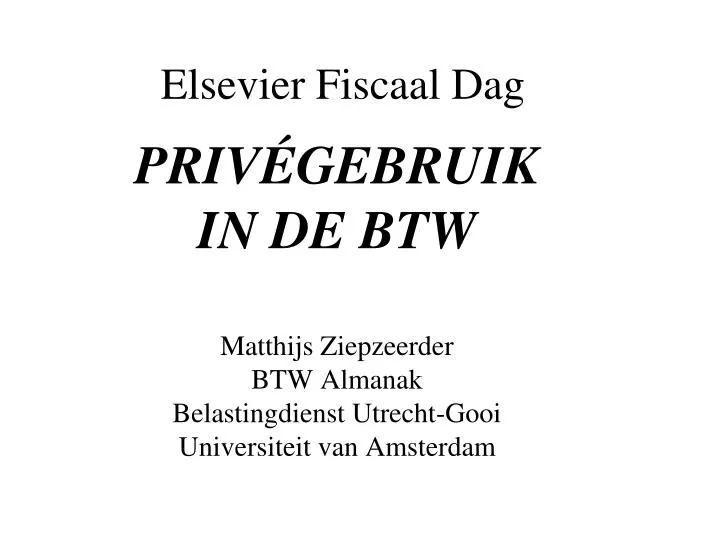 elsevier fiscaal dag