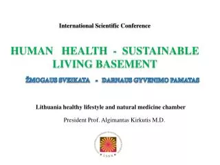 Lithuania healthy lifestyle and natural medicine c hamber