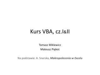 kurs vba cz i ii