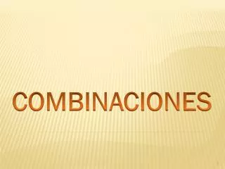 combinaciones