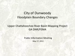 Public Information Meeting May 17, 2012