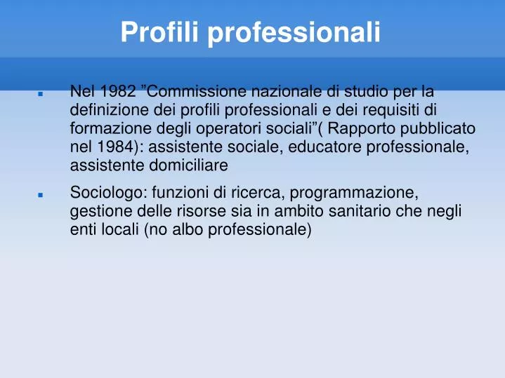 profili professionali