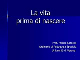 la vita prima di nascere