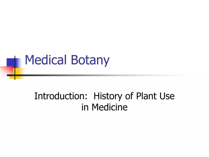 medical botany