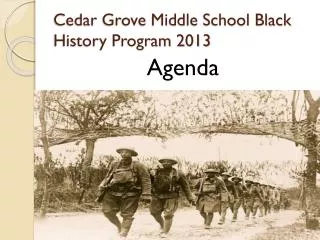 Cedar Grove Middle School Black History Program 2013