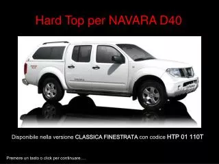 Hard Top per NAVARA D40