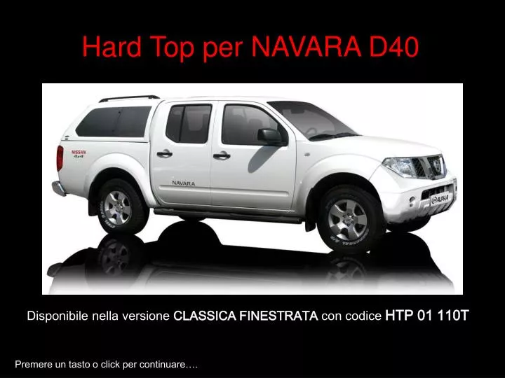 hard top per navara d40