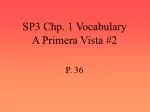 SP3 Chp. 1 Vocabulary A Primera Vista #2